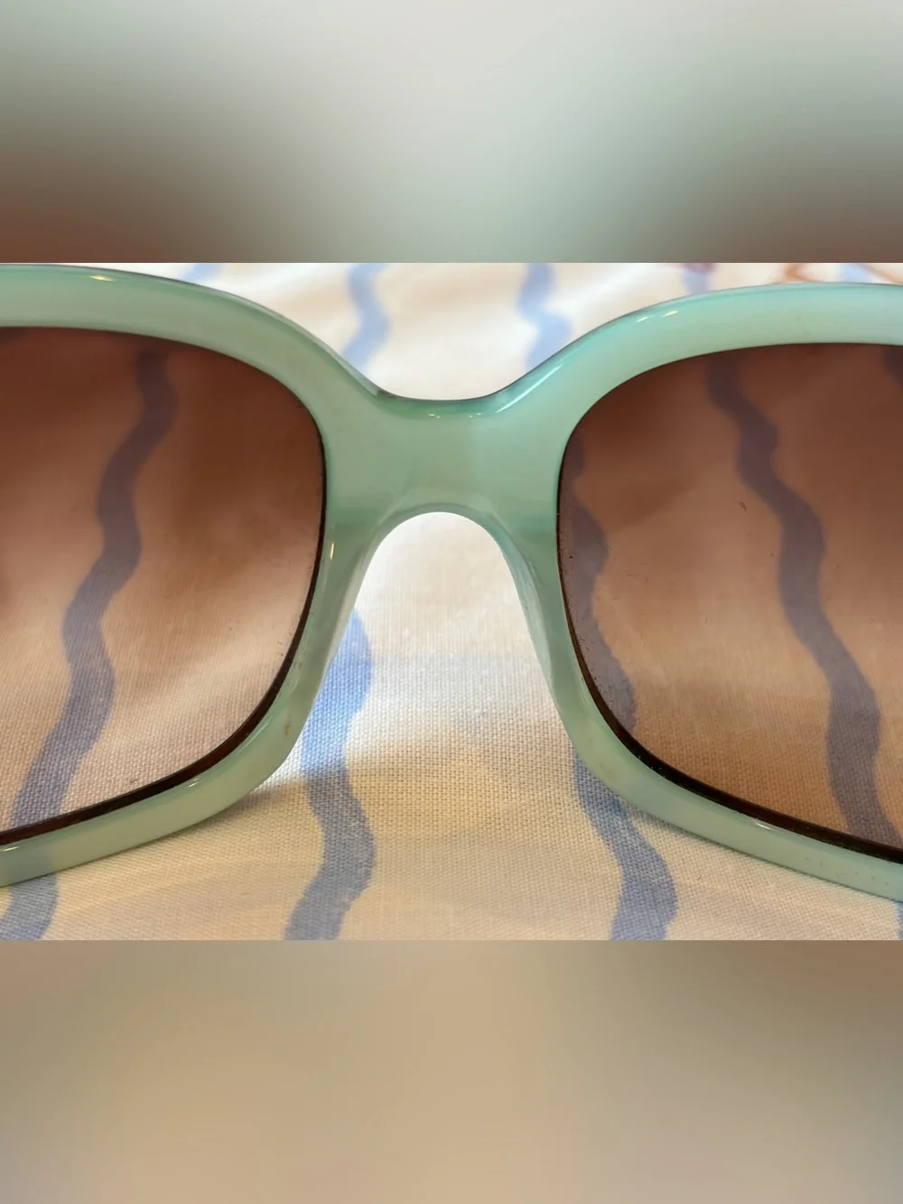 Ralph Lauren Large Tortoise Shell and Mint Frame Sunglasses 🐆🩵🕶️